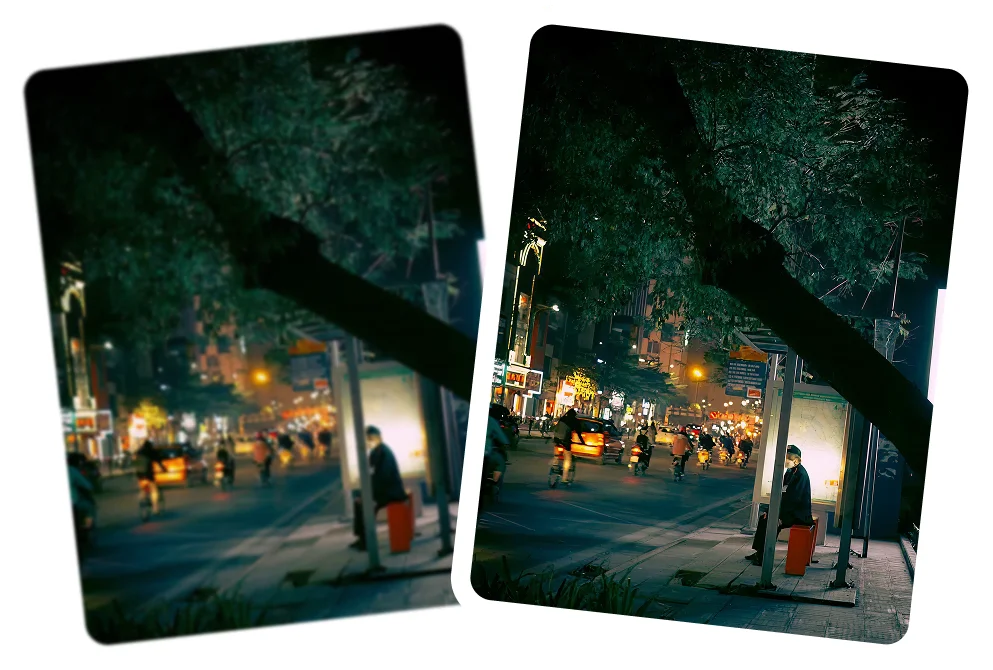 AI enhancement balances lighting and contrast naturally.