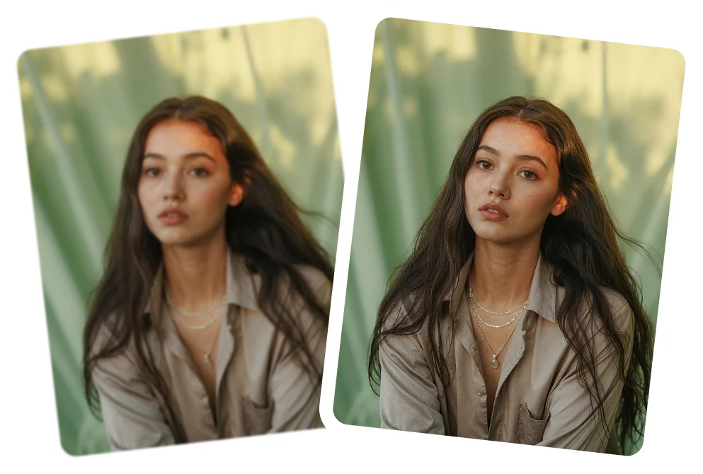 Color improvement for lifelike tones AI improves color for lifelike skin tones.