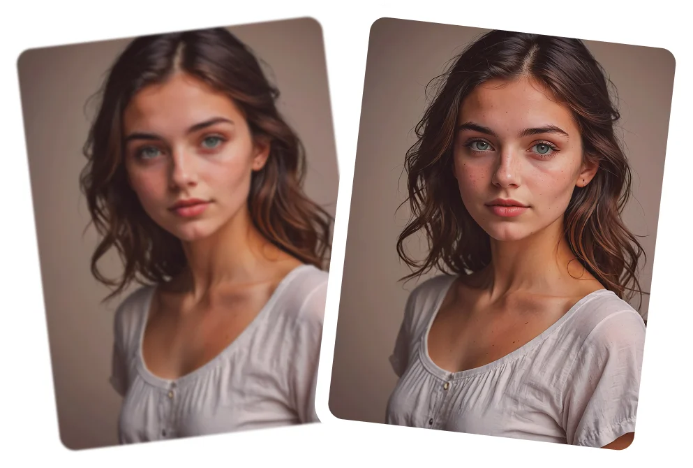 Noise reduction in indoor or low-light selfies AI reduces selfie noise in low light.