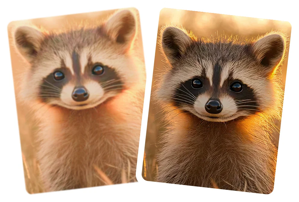 Restore detail in faces, objects, and textures.