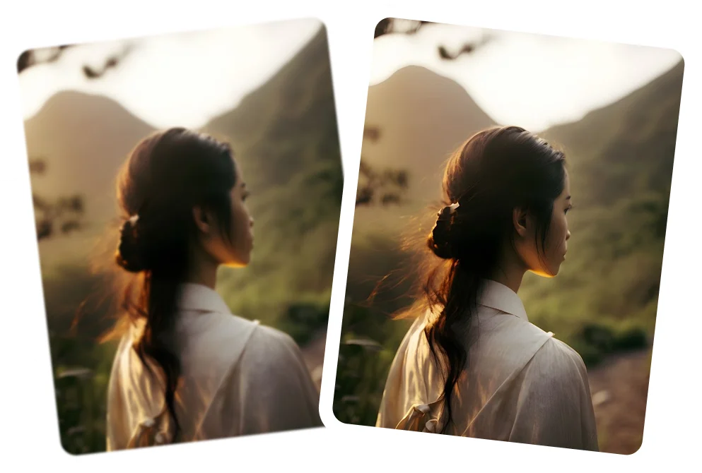 AI reduces chroma noise for cleaner shadows.