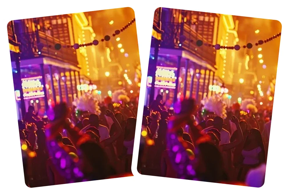 Indoor photo before/after — Citrus noise reduction example.