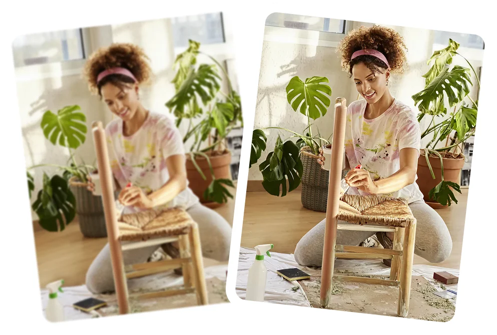 Natural skin tones and color balance.