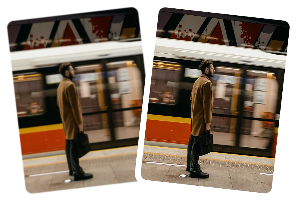 Unblur motion blur with AI - Citrus corrects moving subjects.