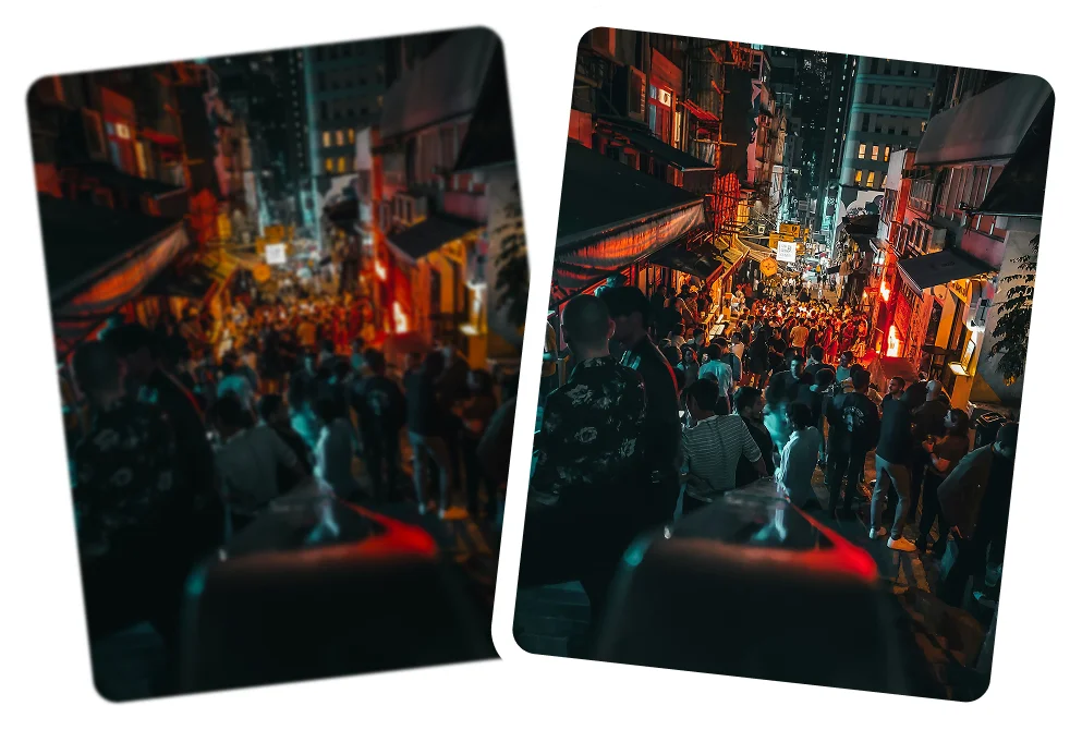 Unblur low-light photo with AI - Citrus improves clarity.