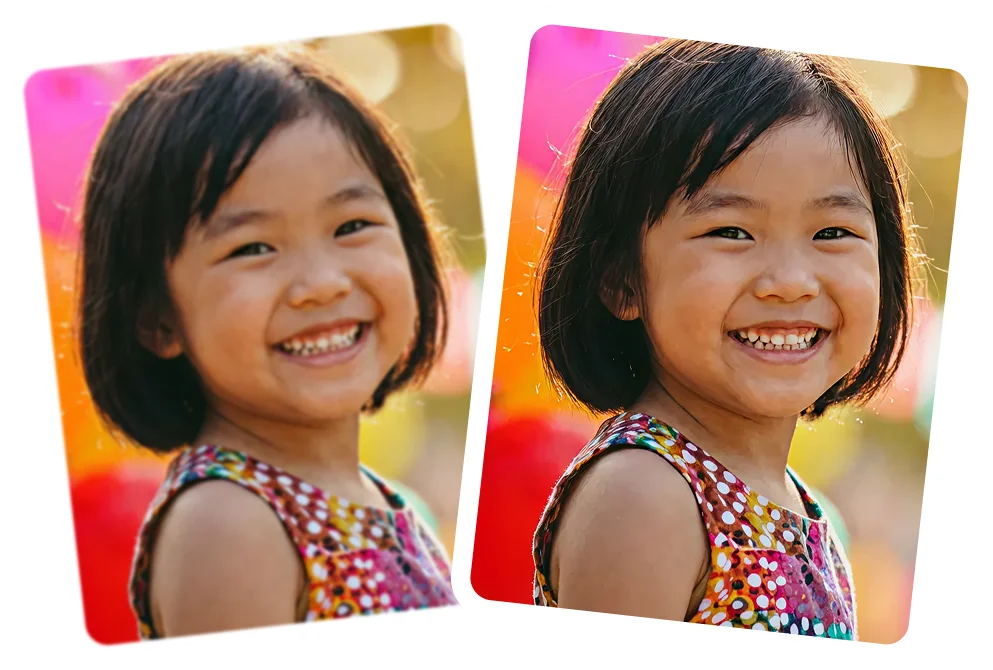 Enhances both faces and backgrounds for balanced HD results