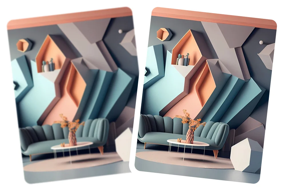 Improves edges, textures, and fine structures AI upscaling enhances edges, textures, and structures.