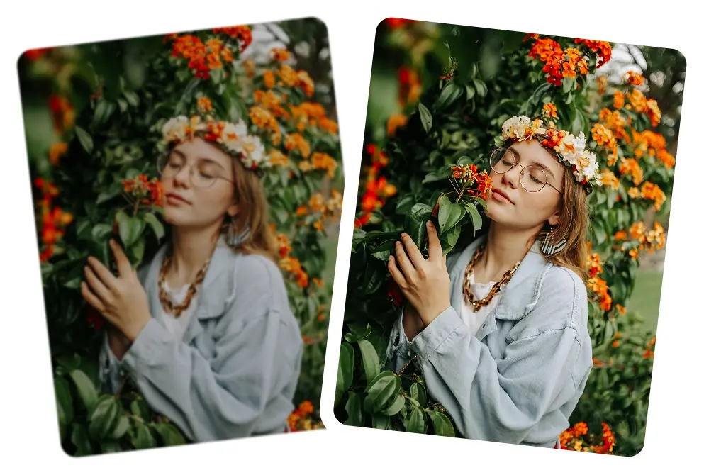 Portrait upscaling Upscale portrait photo - Citrus restores natural facial detail.